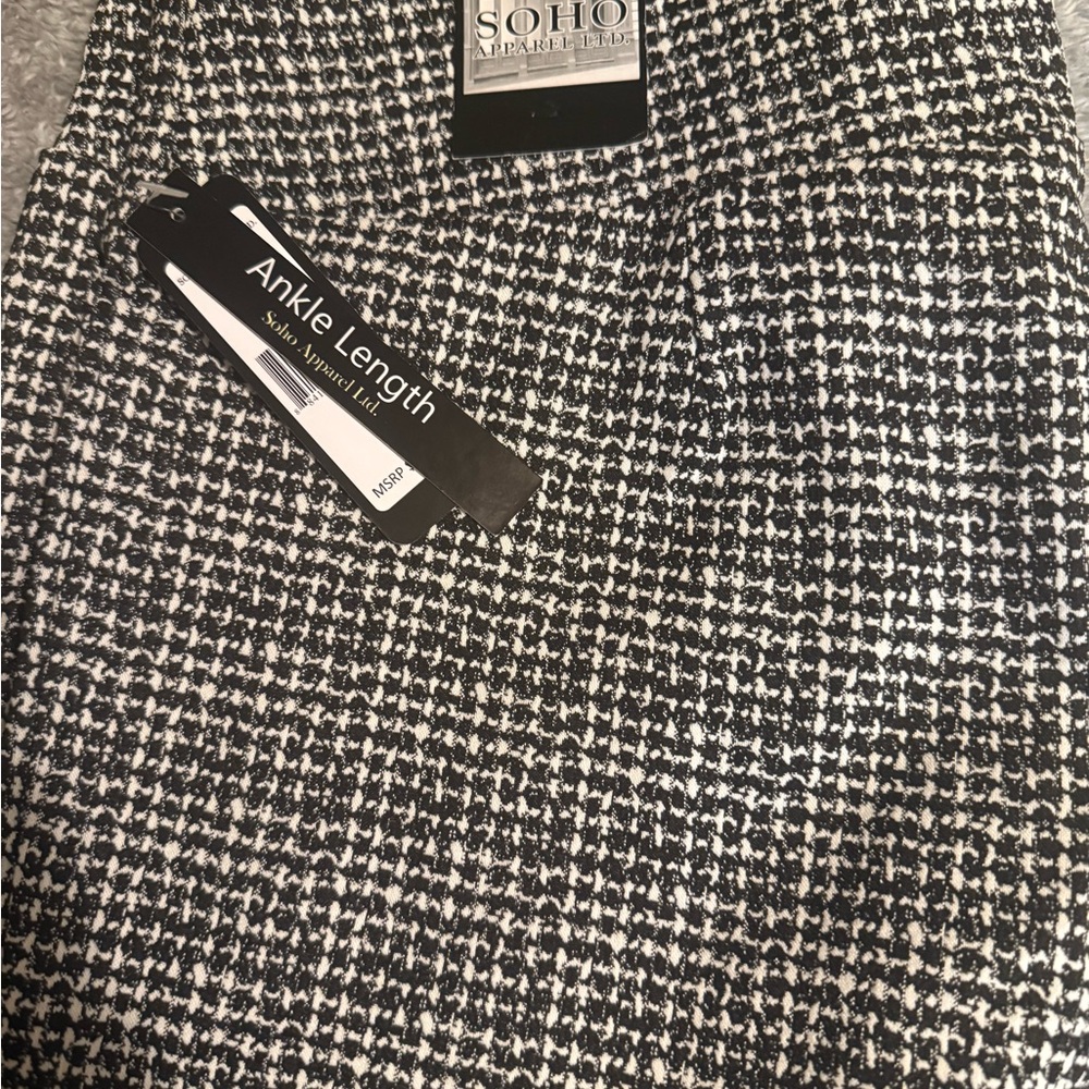 SOHO Black & White Ankle Length Pant - Picture 1 of 8